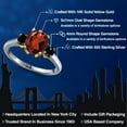 thumbnail image 2 of Gem Stone King 925 Silver and 10K Yellow Gold Red Garnet and Black Diamond Engagement Ring for Women | 2.67 Cttw | Oval 9X7MM | Gemstone January Birthstone | Size 6, 2 of 6