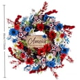 thumbnail image 3 of Outdoor Wreaths for Front Door, 4th of July Decorations Patriotic Wreath, Artificial Wall Wreath for Home Front Porch Decor, 3 of 7