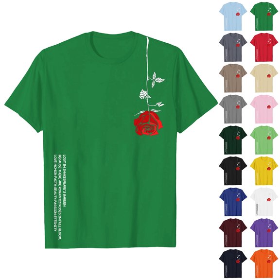 TrendOFT Shirts for Men Graphic Tees Casual Graphic Print Short Sleeve Crew Neck Summer Loose Breathable Daily Tops Mens Tees Beige L