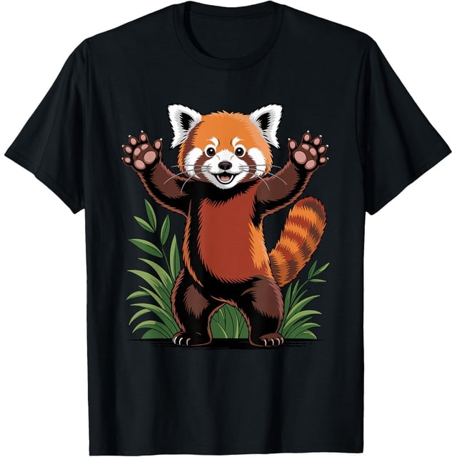 Red Panda Paws Hands Up Kawaii Red Panda Camiseta