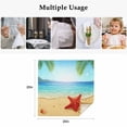 thumbnail image 5 of Cloth Napkins Set of 6 - 20x20 Inches, Summer Beach Washable Reusable Table Napkins, Coastal Red Starfish Conch Palm Seaside Soft & Absortbent Dining Napkin for Party Wedding Hotel Restaurant, 5 of 8