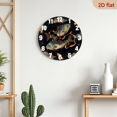 thumbnail image 5 of A 10-inch 2D flat "Pisces" theme wooden silent wall clock is an excellent choice for Halloween/Easter/Christmas gifts and is suitable for modern home decoration art., 5 of 7