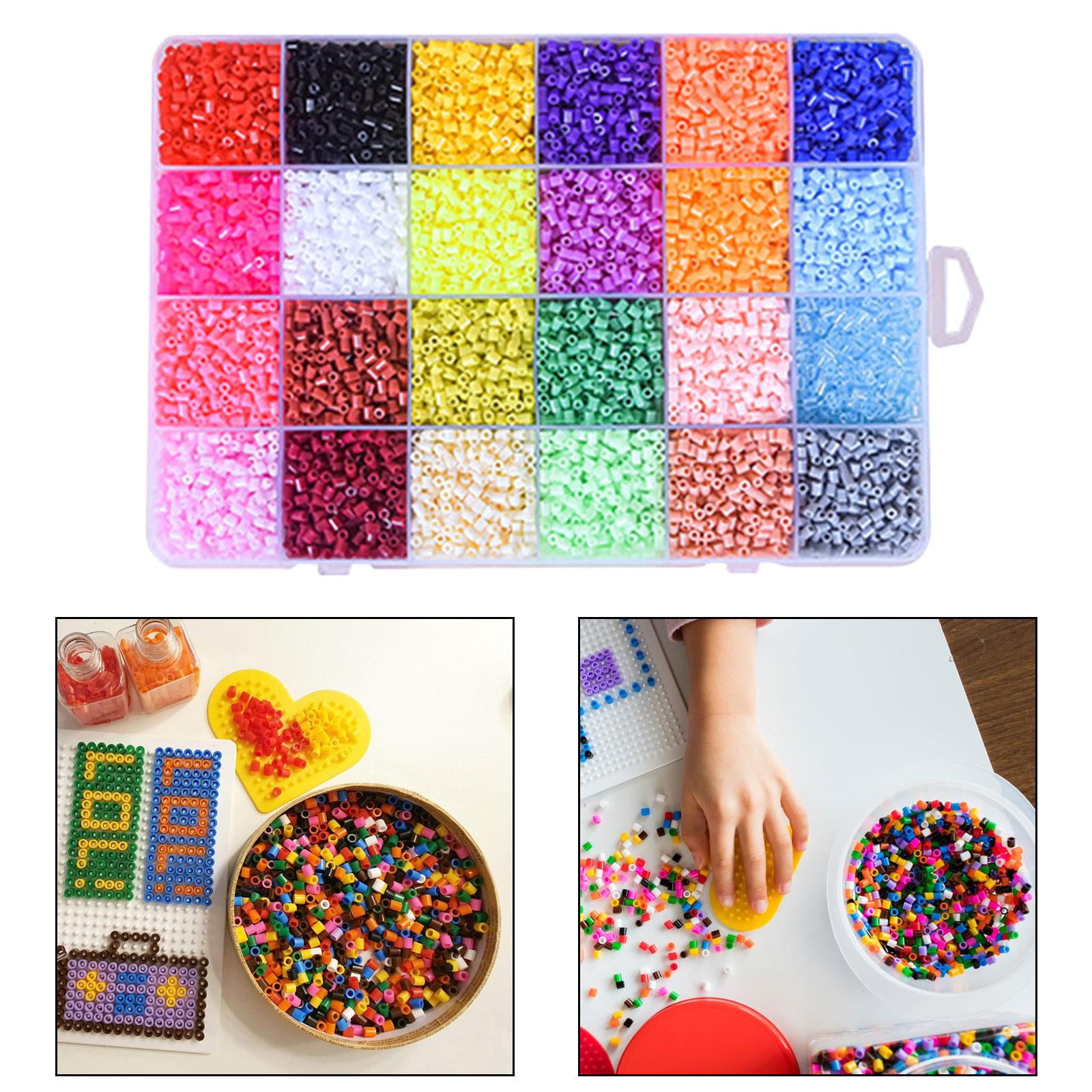 HILABEE 39000Pcs Fuse Beads Kit Creative 72 Colors DIY Art Melty Beads Hama Beads Puzzle Toys for Kids Children Party Christmas Girls