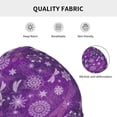 thumbnail image 5 of Gaeub Purple Snowflakes Knit Cuffed Beanie Top Level Beanie Men Women Winter Knit Caps Soft Ski Hat, 5 of 7