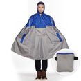 thumbnail image 1 of Ligero Ciclismo Poncho de lluvia Transpirable Bicicleta con capucha Impermeable Capa de lluvia con tiras reflectoras (azul), 1 of 5