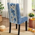 thumbnail image 6 of TSOVTHRID Blue Poppy Floral Print 5 Pcs Chair Protector Cover and Tablecloth Set Stretch Removable Washable 55"x82" Table Cover and Seat Slipcover for Home Hotel Dining Room Banquet Wedding Party, 6 of 7