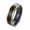 Black&Gold, variant on 6mm Black Tail Ring for Men Women's Stainelss Steel Gold/Rainbow Color Line Ring
