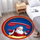 thumbnail image 5 of 80 cm Farfi-felpudo navideño suave y transparente, alfombra redonda antideslizante con estampado para dormitorio, sala de estar, patrón de Papá Noel, para uso diario, 5 of 5