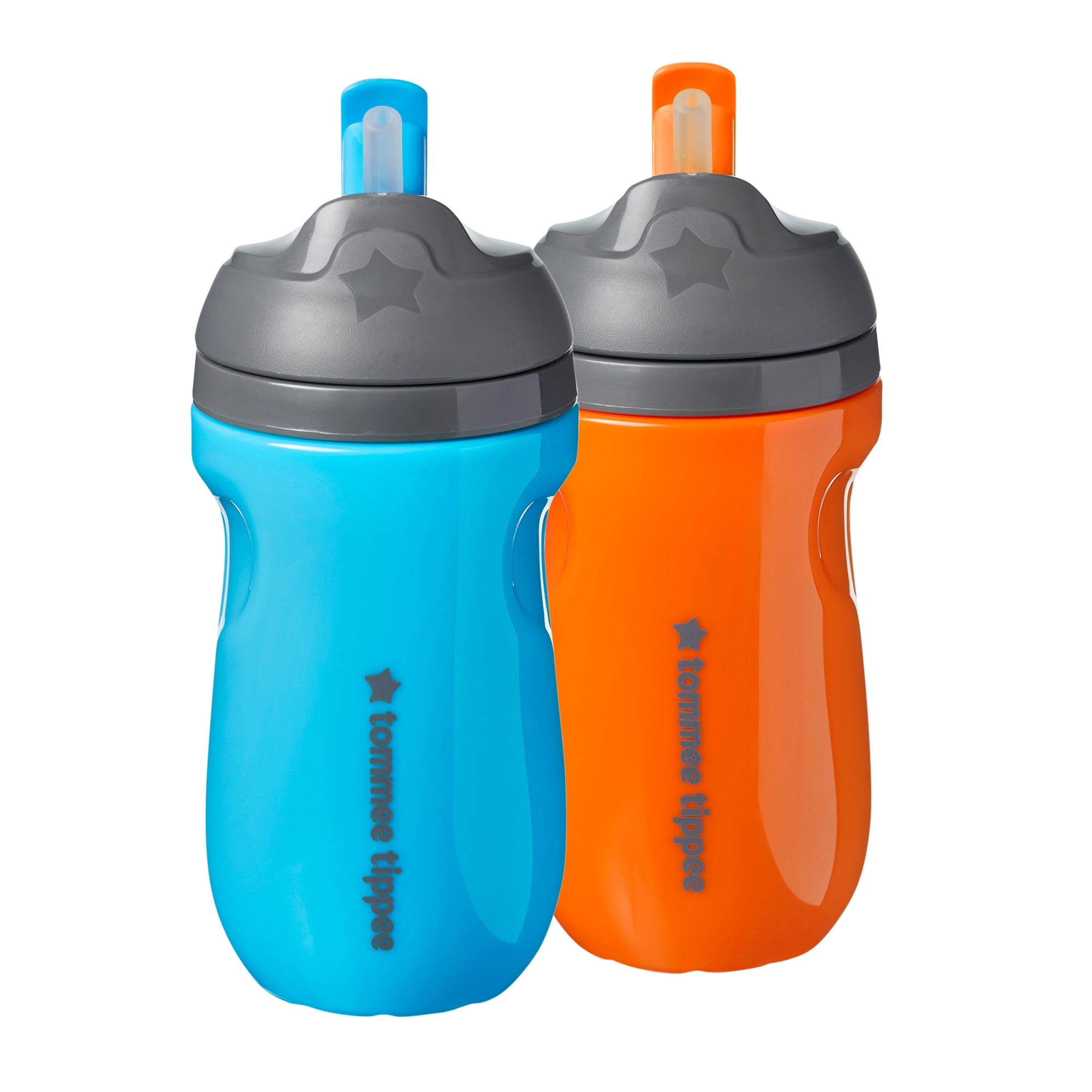  Tommee Tippee Insulated Toddler Straw Sippy Cup, 9-Ounce, 12+  Months – 2 Count (Colors Will Vary) : Baby