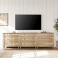 thumbnail image 2 of 100 inch TV Stand with 9 Drawers, Wood TV Cabinet Entertainment Center for 75/80/85/90 Inch TVs, 3-in-1 Kids Dresser with 3 Drawers for Living Room or Bedroom, Oak, 2 of 7
