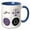 Blue/White, variant on 3drose, Image of Libra, 11oz Two-tone Red Mug