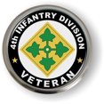 thumbnail image 2 of [Officially Licensed US Army Product] - 4th Infantry Division 3D Domed CAR Emblem Badge Sticker, 2 of 6