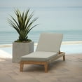 thumbnail image 2 of ARDEN Foam Outdoor Double Welted Chaise Lounge Cushion, 21 x 72, made with ProFoam, Rain-proof, Fade Resistant, Heathered Taupe Woven Solid, 2 of 9