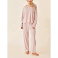 thumbnail image 2 of xiaxaixu Women's 2 Piece Lounge Set Pajama Set Long Sleeve Button Knit Tops Drawstring Pants Sleepwear Sets, 2 of 9