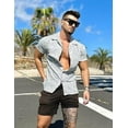 thumbnail image 4 of HAOMEILI Men's Hawaiian Shirt Short Sleeve Floral Button Down Shirts Tropical Holiday Beach Shirts, 4 of 7