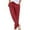 Red, variant on lmcalzta Womens Linen Joggers Drawstring Elasic Waist Casual Solid Pants with Pockets Summer Trousers