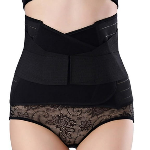 3 in 1 Women and Maternity Breathable Elastic Postpartum Support Recover Belt Sharper Support Girdle Belt Post Pregnancy Belly Waist Slimming Shaper Wrapper Band Abdomen Abdominal Binder Belt