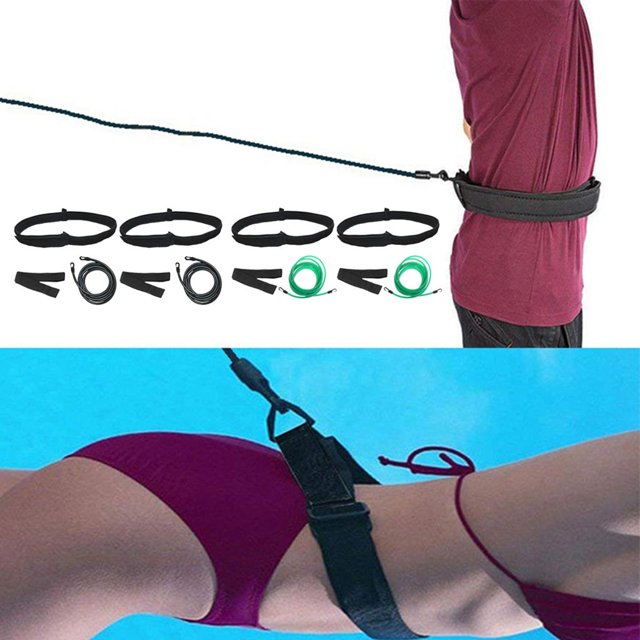 4 juegos de cinturón de entrenamiento de natación Correa de natación Arnés de para entrenamiento de natación en piscina Cola Cinturones de entrenamiento de natación