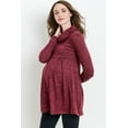 thumbnail image 2 of Solid Cowl Neck Maternity Hacci Tunic Top, 2 of 4