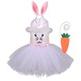 thumbnail image 2 of Vestido de princesa con lentejuelas y conejo para niña, disfraz de princesa para fiesta de cumpleaños, tutú de verano para Halloween y Pascua, 2 of 4