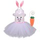 thumbnail image 2 of Vestido de princesa con lentejuelas y conejo para niña, disfraz de princesa para fiesta de cumpleaños, tutú de verano para Halloween y Pascua, 2 of 4