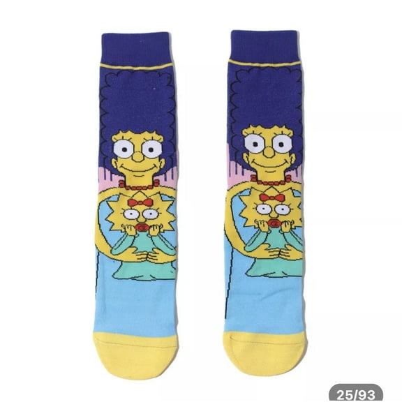 Cartoon Socks, Womens & Mens Fun Novelty Crew Character 360 Degree Artwork Designed Socks