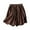 Coffee, variant on Jewelreauty Elastic Waist Shorts for Women Casual Cotton Linen Loose Pull On Pockets Embroidery Shorts