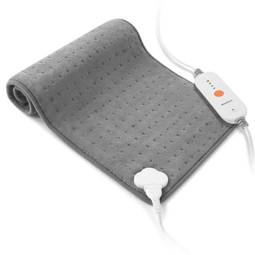 Maxkare 12 x 24 Heating Pad with 4 Heat Settings & Auto Shut-off, for Back Neck Shoulders Stress & Cramps Relief, Gray