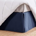 thumbnail image 4 of SLEEP ZONE Pleated Bed Skirts Queen Size, 15 inch Tailored Drop Easy Fit Bedskirt, Anti-Static, Fade Resistant (Queen, Navy Blue), 4 of 7