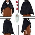 thumbnail image 4 of LKWLPD Cooling Blanket USB Shawl Electric Blanket Cushion Backrest Warm Knees Removable 5V Electric Blanket USB Temperature Control Large Shawl Room Decor Black, 4 of 5