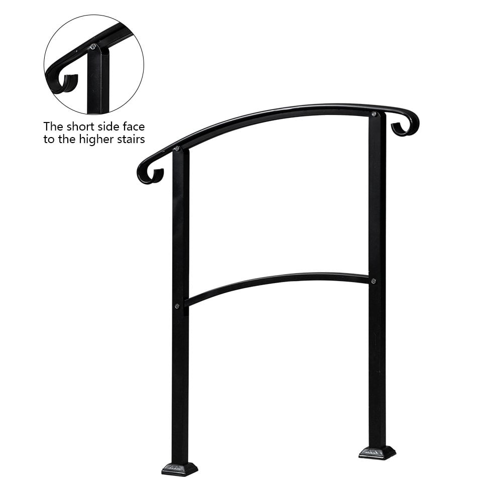 Tcbosik Handrails for Outdoor Steps Sturdy Wrought Iron Handrails
