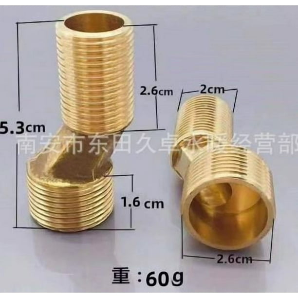 Adaptador de pie curvo en ángulo para grifo: Codo ancho de diámetro variable para instalación de grifo de bañera - Tornillo excéntrico de cobre para plomería de baño