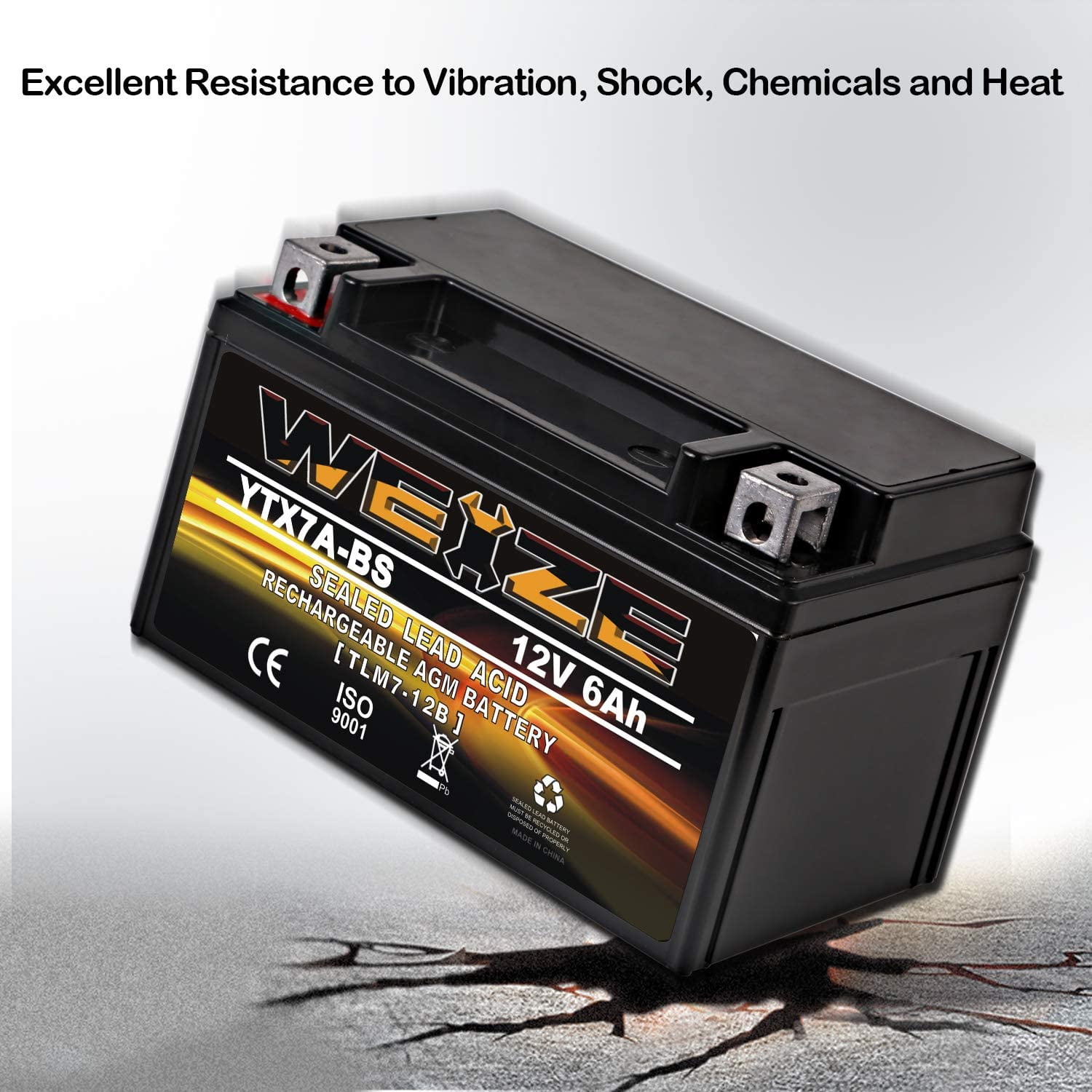 YTX14 BS ATV Battery High Performance - Maintenance Free - Sealed AGM YTX14-BS Motorcycle Battery compatible with Honda Suzuki Kawasaki Yamaha scooter snowmobile