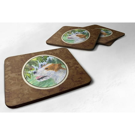

Carolines Treasures SS8211FC Jack Russell Terrier Foam Coaster Set of 4 3 1/2 x 3 1/2 multicolor