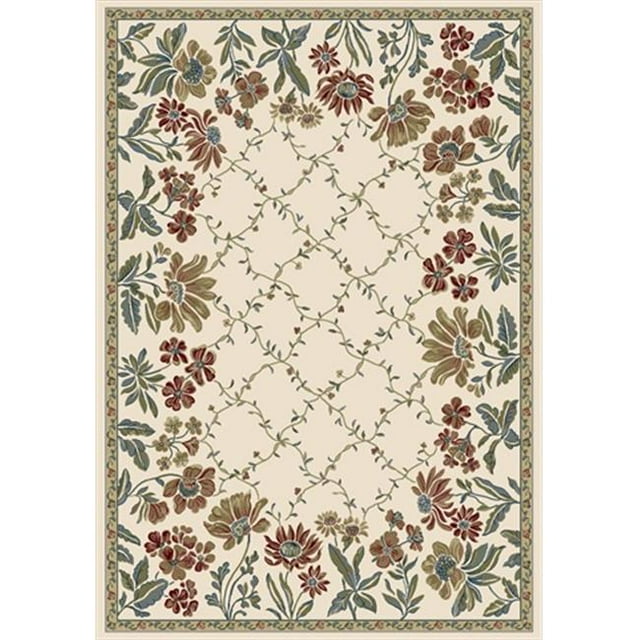 Dynamic Rugs AN28570846464 Ancient Garden 2 ft. 2 in. x 7 ft. 7 in. 57084-6464 Rug - Ivory