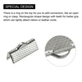 thumbnail image 5 of Uxcell Ribbon Crimp Clamp Ends, 16mm Bookmark Pinch Cord End Clasps for DIY Silver White 100Pack, 5 of 7