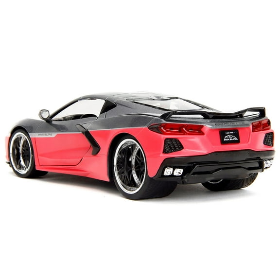 2020 Chevrolet Corvette Gray Metallic and Pink "Pink Slips" Series 1/24 Diecast Model Car by Jada