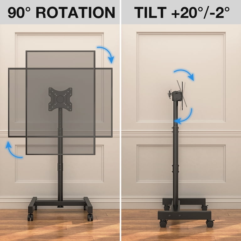 RTVR Rolling TV Stand with Wheels for 13-50 inch Screens photo 6