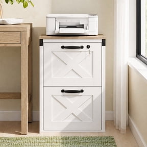 GALAXHERO 2 Drawer File Cabinet with Lock and Key, Wood Filing Cabinet for Home Office, File Cabinet Organizer, FSC-Certified Office Storage Cabinet, White