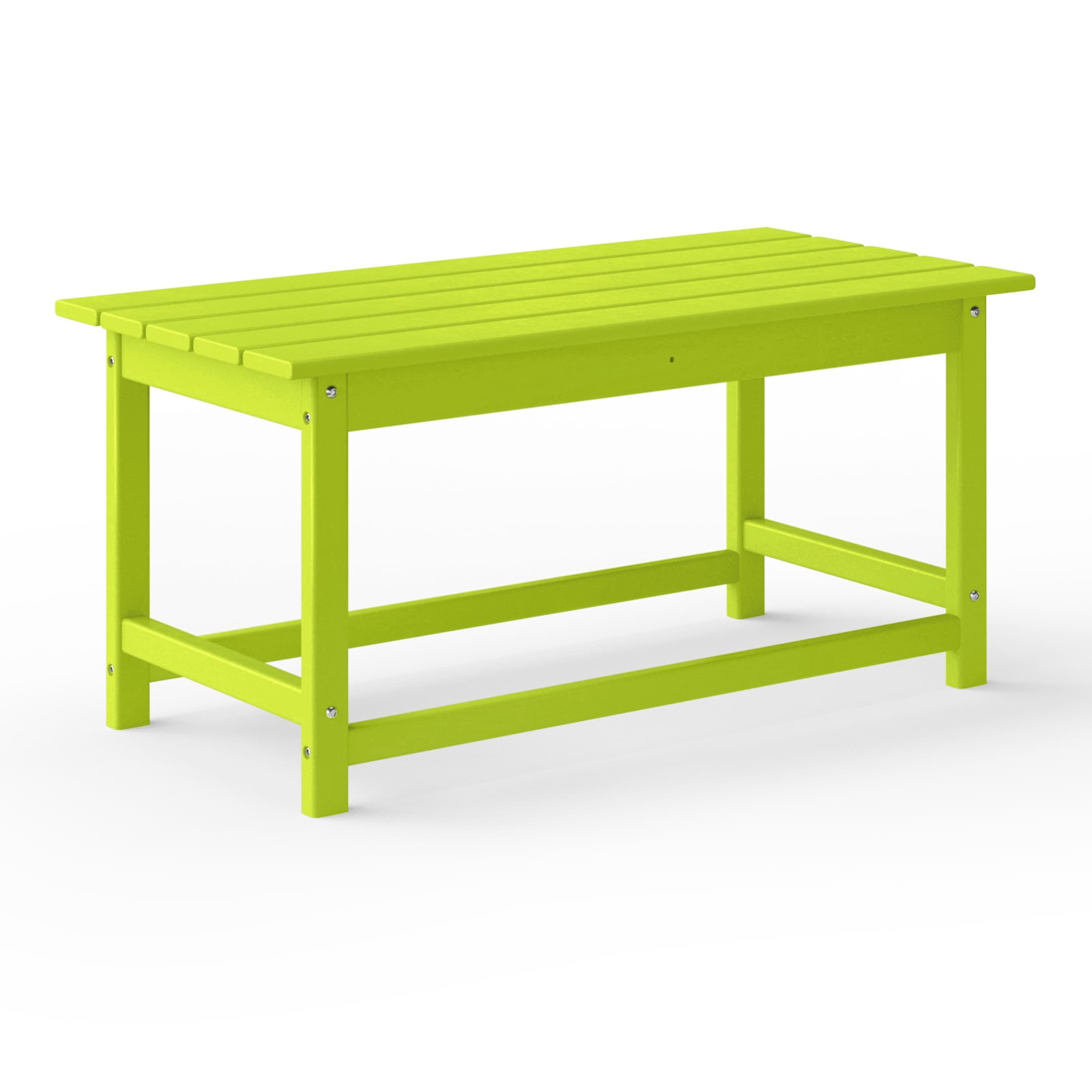 Westin Outdoor 35" Inch Adirondack Coffee Table for Patio Backyard UV Weather Resistant HDPE Plastic, Lime