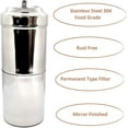 thumbnail image 3 of KERAM coffee filters indian style-drip coffee maker 400 ml(13.52 Oz) 8-12 cup-coffee bar accessories-madras coffee filter-dripper camping-hiking reusable/permanent slow metal filter pour over dripper, 3 of 5