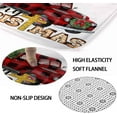 thumbnail image 6 of 4PCS Merry Christmas Shower Curtain Set, Santa Claus Xmas Balls Black White Buffalo Plaid Snowflake Holiday Country Rustic Farmhouse Bathroom Decor, Fabric Shower Curtain, Non-slip Bath Mat, 6 of 7