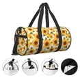 thumbnail image 3 of Balery Yellow Polka Dot Sunflower Bolsa de Gimnasio para Mujeres y Hombres, Bolsa de Viaje Impermeable, Bolsa de Fin de Semana con Compartimento para Zapatos y Bolsillo Húmedo, 3 of 6