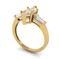thumbnail image 2 of 2 ct Marquise Cut Natural Morganite 3 Stone 18K Yellow Gold Womens Engagement Ring, 2 of 5