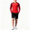 thumbnail image 2 of Soccer Goalie Jersey and Knee Padded Shorts Set for Boys,Long Sleeve Goalie Uniform Kit for Kids and Youth Red, 2 of 6