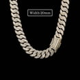 thumbnail image 3 of Width 15-20mm Big Iced Out Cuban Link Chain, Extra Shiny Hip Hop Cuban Link Chain for Men, Solid Thick Mens Miami Cuban Link Necklace, 16-24 Inches - Gift Box Included, 3 of 7