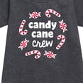 thumbnail image 2 of Instant Message - Candy Cane Crew Christmas - Toddler & Youth Girls Fleece Dress, 2 of 5