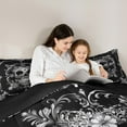 thumbnail image 5 of Castle Fairy Twin 2-Piece Skull Flower Gothic Comforter Set, 5 of 8