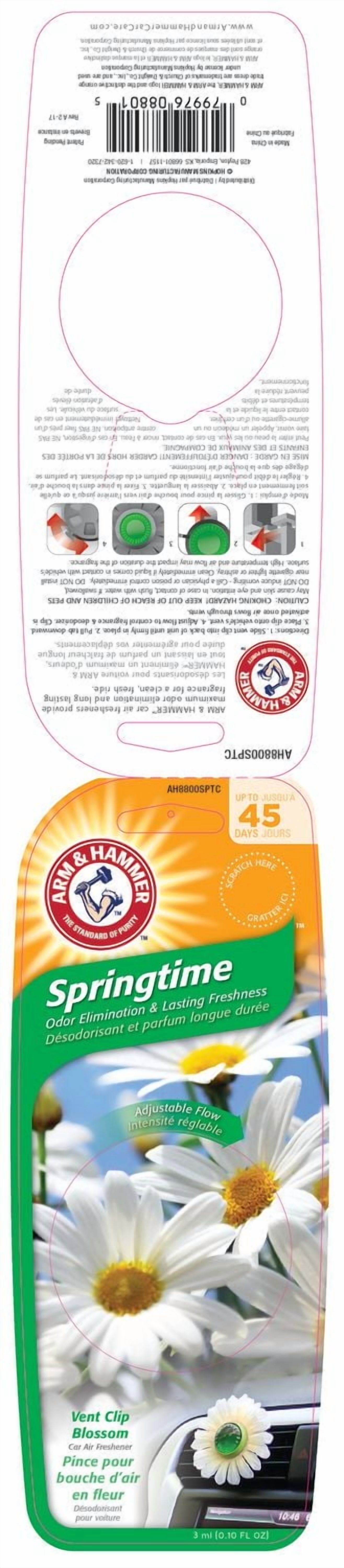 Arm and Hammer Vent Clip Air Freshener Blossom, Water Lily