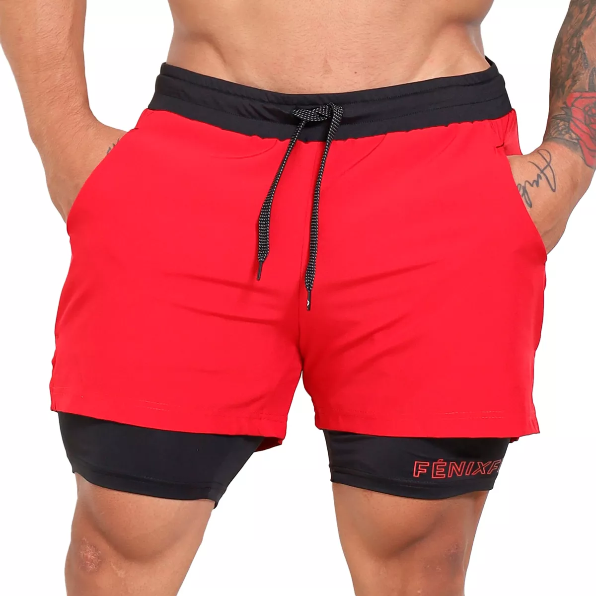 Compresion Hombre Licra Y Short Hombre Short Corto Deportivo En